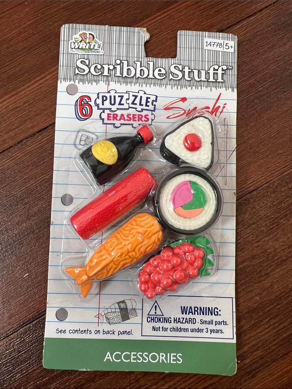 Scribble Stuff Sushi Puzzle Erasers - Multi-Color by Write More